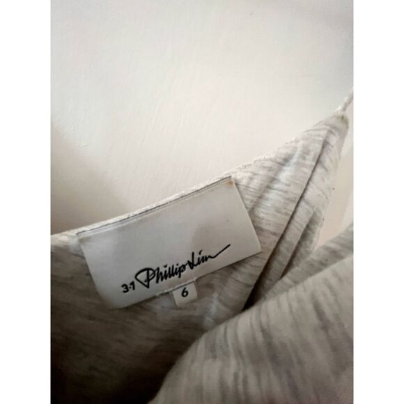 Womens 3.1 Phillip Lim Strap Multilayer Folded Dress Jersey Knit Gray Size 6 - Picture 7 of 7